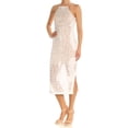 thumbnail image 1 of BAR III $79 Womens New 6949 Beige White Printed Slitted Body Con Dress XS B+B, 1 of 2