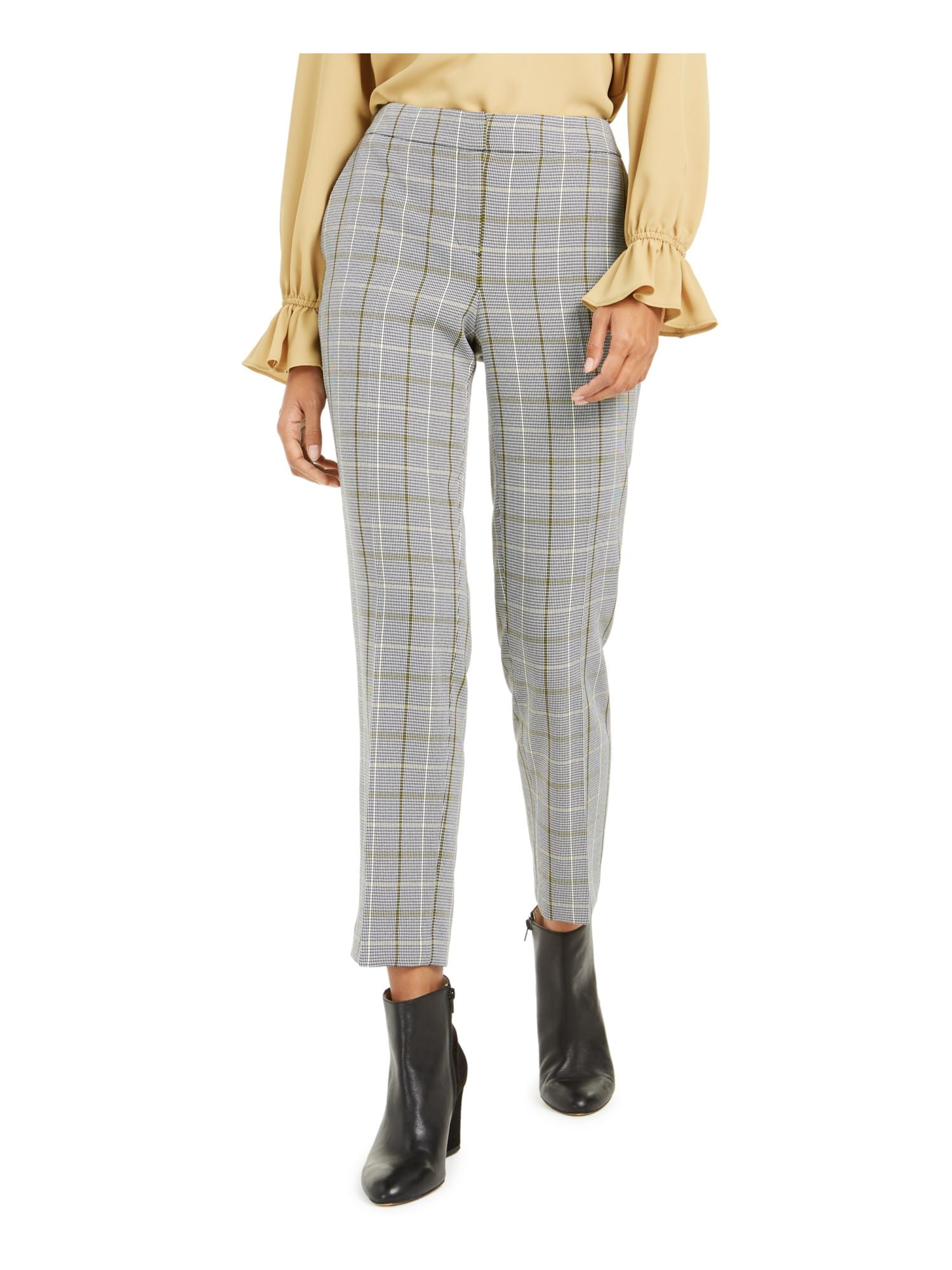 BAR III $79 Womens New Black Houndstooth Straight leg Wear To Work Pants 14  B+B - Walmart.com