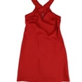 thumbnail image 1 of bar III Womens Cross Front Fit & Flare Dress, Red, Small, 1 of 2