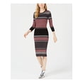 thumbnail image 1 of BAR III $89 Womens Purple Black Gray Striped Sweater 3/4 Sleeve Dress XXL B+B, 1 of 4