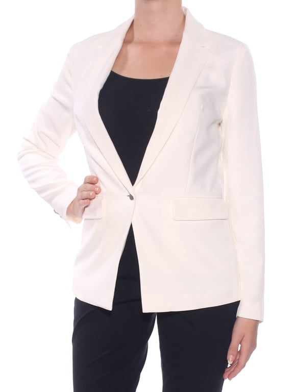 $90 Womens New 1142 White Blazer Wear To Work Jacket M B+B
