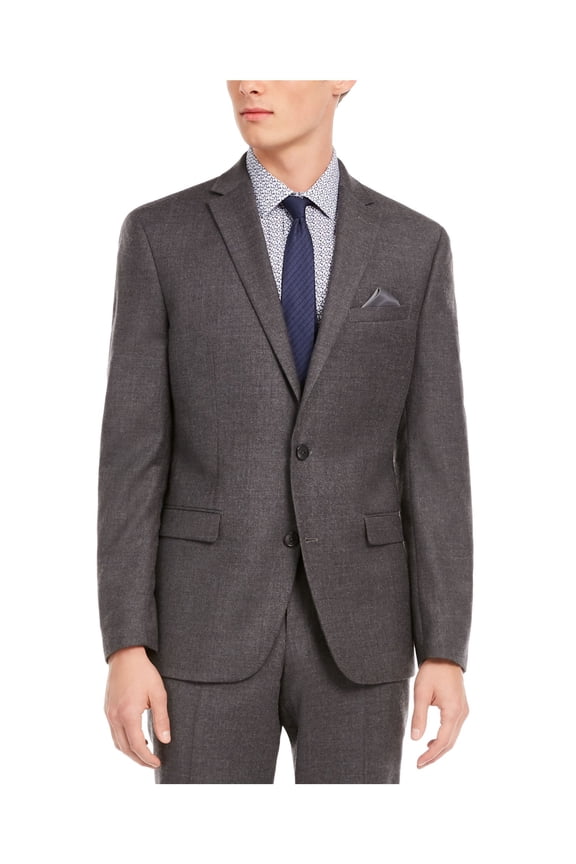 Mens Gray Wool Blend Suit Separate Blazer Jacket 38R