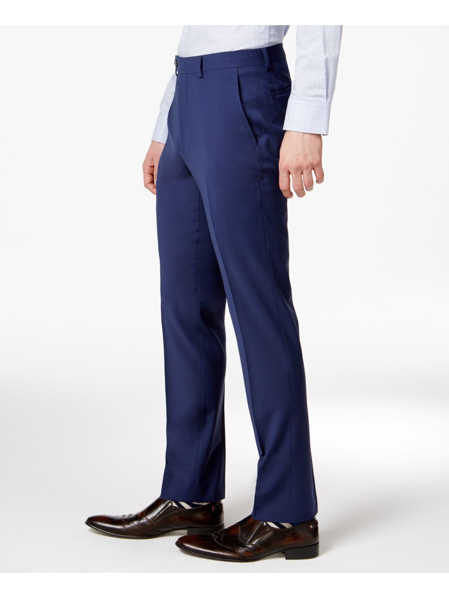 BAR III Mens Navy Comfort Slim Skinny Fit Stretch Suit Separate Pants 38W 34L Walmart