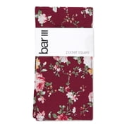 BAR III Mens Red Floral Pocket Square