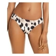 thumbnail image 1 of BAR III Women's Beige Leopard Print Stretch Lined Bikini Moderate Coverage Shirred Hipster Swimsuit Bottom XS, 1 of 2