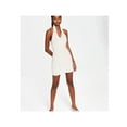 thumbnail image 1 of BAR III Womens Beige Open Back Collared Terry Cloth Sleeveless Collared Mini Body Con Dress M, 1 of 7
