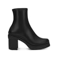 thumbnail image 1 of BAR III Womens Black 1" Platform Comfort Fallun Round Toe Block Heel Zip-Up Heeled Boots 10 M, 1 of 4