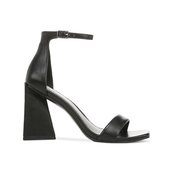 BAR III Womens Black Ankle Strap Padded Appel Square Toe Flare Buckle Dress Heeled Sandal 10 M