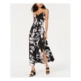 thumbnail image 1 of BAR III Womens Black Floral Spaghetti Strap Maxi Shift Dress Size: 2, 1 of 4