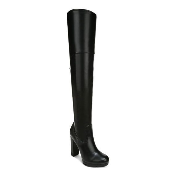 BAR III Womens Black Padded Stretch Giana Round Toe Block Heel Zip-Up Heeled Boots 6.5 M