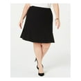 thumbnail image 1 of BAR III Womens Black Ruffled Zippered Knee Length Wear To Work A-Line Skirt Plus 22W, 1 of 2