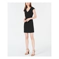 thumbnail image 1 of BAR III Womens Black Short Sleeve V Neck Mini Cocktail Sheath Dress 6, 1 of 2