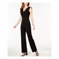 thumbnail image 1 of BAR III Womens Black Sleeveless V Neck Evening Boot Cut Jumpsuit 8, 1 of 4