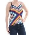 thumbnail image 1 of BAR III Womens Blue Printed Spaghetti Strap V Neck Top XS, 1 of 2