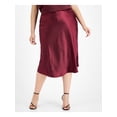 thumbnail image 1 of BAR III Womens Burgundy Midi Wear To Work A-Line Skirt Plus 14W, 1 of 4