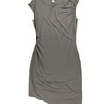 thumbnail image 1 of BAR III Womens Gray Cap Sleeve Jewel Neck Above The Knee Sheath Evening Dress  Size: XXL, 1 of 2