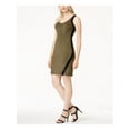 thumbnail image 1 of BAR III Womens Green Snap Sleeveless Scoop Neck Above The Knee Body Con Dress XS, 1 of 3