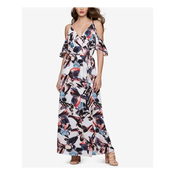 BAR III Womens Ivory Spaghetti Strap Full-Length Empire Waist Evening Dress XXS