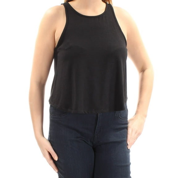 BAR III Womens New 1272 Black Sleeveless Jewel Neck Casual Top M B B