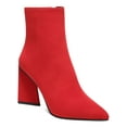 thumbnail image 1 of BAR III Womens Red Comfort Asya Pointed Toe Sculpted Heel Zip-Up Dress Boots 9 M, 1 of 4