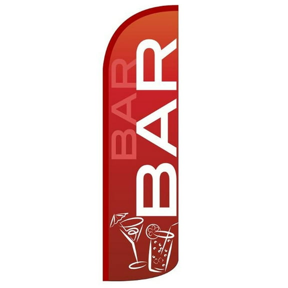 BAR Windless Flag Without Pole |Advertisement /Business Flags | Feather Flag
