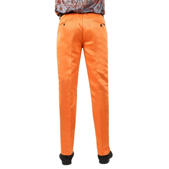 BARABAS Men's Solid Color Plain Shiny Chino Dress Pants 3CP02