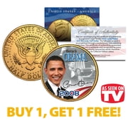 BARACK OBAMA 2008 JFK Half Dollar Coin * AS SEEN ON TV * BUY 1 GET 1