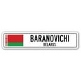 thumbnail image 1 of BARANOVICHI BELARUS Street Sign Belarusian flag city country road wall gift, 1 of 5