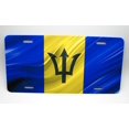 thumbnail image 1 of BARBADOS FLAG METAL CAR LICENSE PLATE AUTOTAG WAVING BARBADOS FLAG LICENSE PLATE - Aluminum ( 12 inch x 6 inch ), 1 of 5