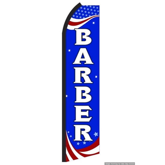BARBER (PATRIOTIC) Swooper Flag (Hardware Not Included) |Advertisement /Business Flags | Feather Flag |