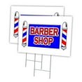 thumbnail image 1 of BARBER SHOP 2 Pack Of 18" x 24" Yard Sign & Stake | Advertise Your Business | Stake Included Image On Front Only | Made in The USA, 1 of 3