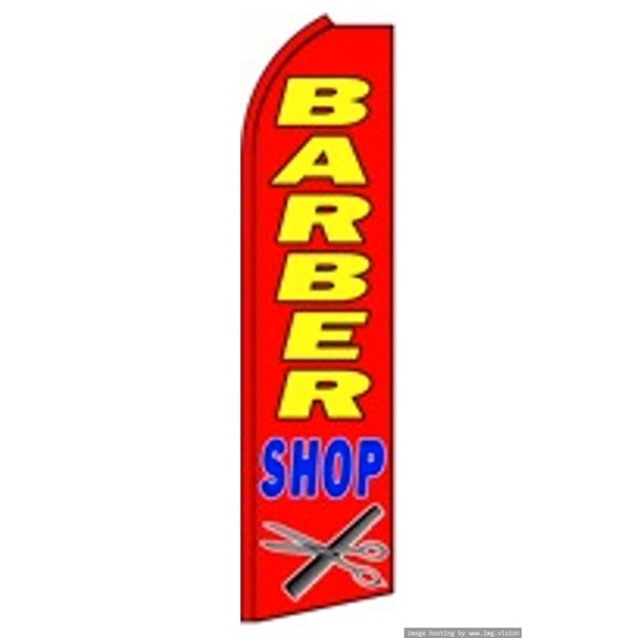 BARBER SHOP Swooper Flag (Hardware Not Included) |Advertisement /Business Flags | Feather Flag |