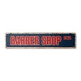 thumbnail image 1 of BARBER SHOP Vintage Aluminum Street Sign novelty salon barbershop stylist haircut rustic metal tin | Indoor/Outdoor |  30" Wide, 1 of 4