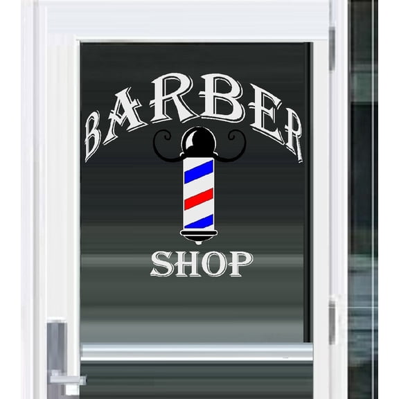 BARBER SHOP Wall or Window Decal 23" x 25"
