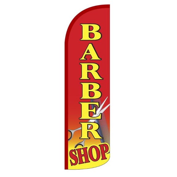 BARBER SHOP Windless Flag Without Pole | Advertisement /Business Flags | Feather Flag