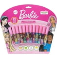 thumbnail image 1 of Barbie 12-Piece Lip Gloss Set for Kids, Flavored Non-Toxic Lip Gloss Collection, Ages 3+, 1 of 4