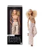 Barbie Basics Collectible Doll, Model 07 with Blonde Hair in White Pants with Golden Print