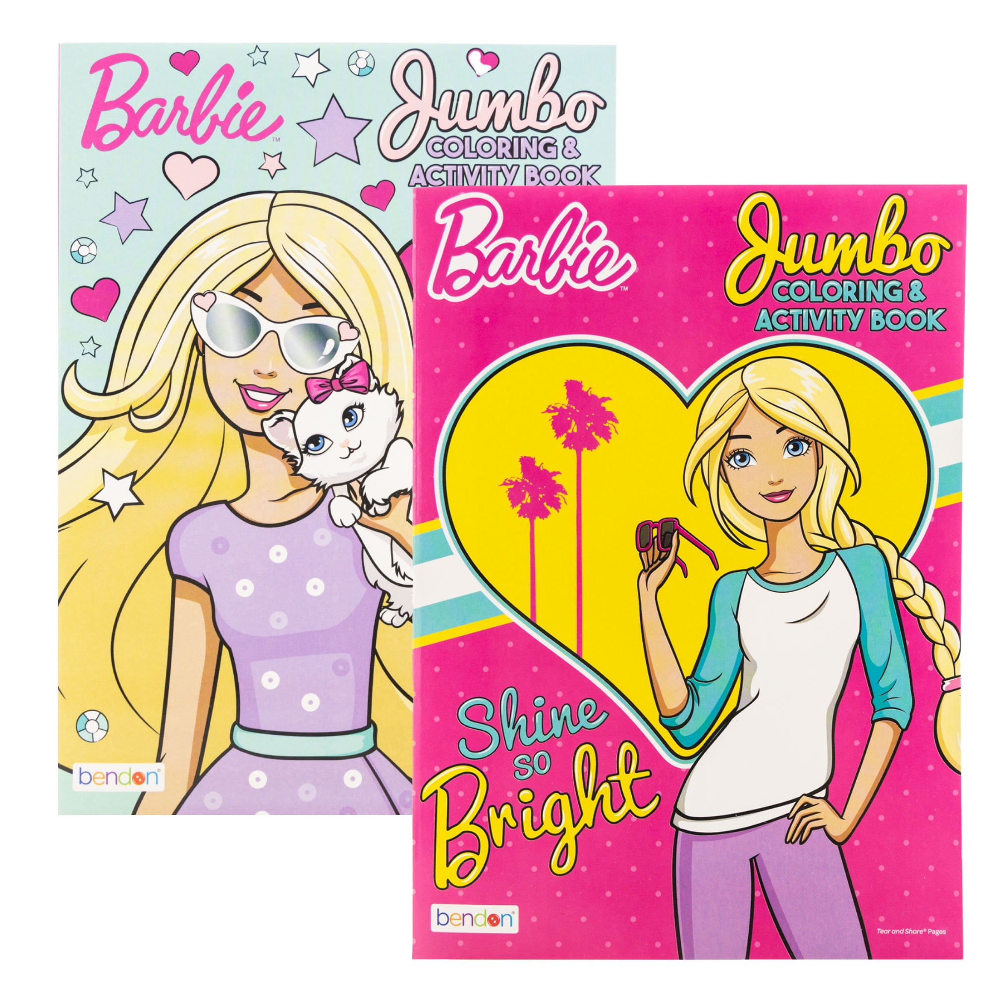 Girl Barbie Coloring Books Activity Bundle - 2 Pack Barbie Imagine Ink Coloring Book with Barbie Mini Coloring Book and Barbie Stickers (Barbie