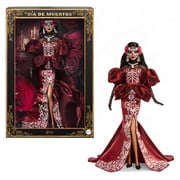 Barbie 2026 Da De Muertos Doll in Satin Mermaid Dress and Removable Calavera Mask
