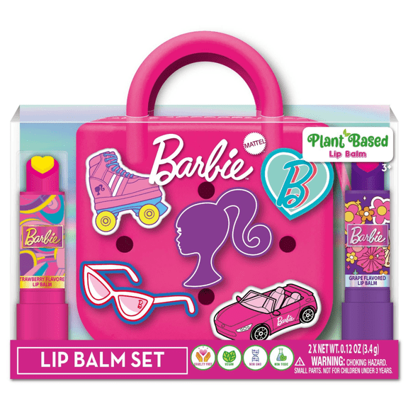 Barbie 2 PK LIP BALM WITH SILICONE ICON BAG by Townley Girl