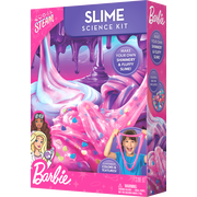 Barbie Slime Science Kit with Glitter and Fluffy Slime Accessories by Blue Marble