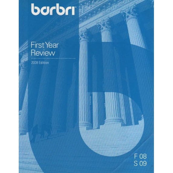 Pre-Owned BARBRI First Year Review 2008 Edition (F 08 S 09) Paperback