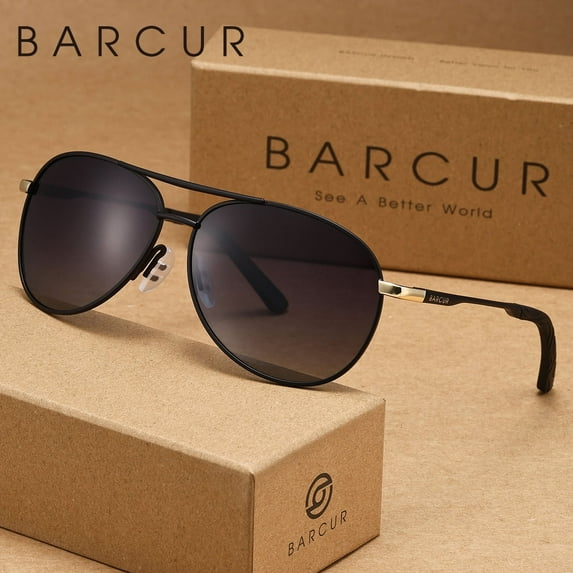 BARCUR Exquisite Vacation Style Sunglasses With UV Protection And Glare Reduction, Versatile Daily Brand Packaging