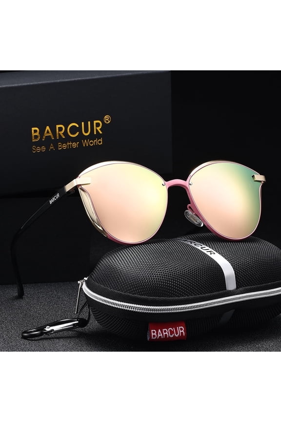 Luxury Brand Cat Eye Polarized Sunglasses Delicate Fantasy Rimless Metal Frame Party Vacation Travel UV Women Sunglasses