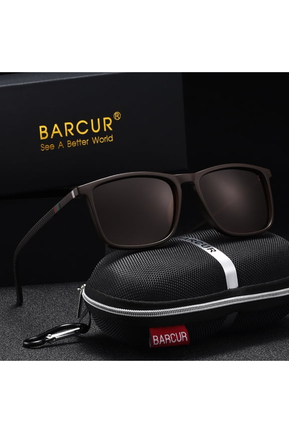 Sports Sunglasses for Men Polarized Comfortable Wear Square Sun Glasses Male Light Weight Eyewear Accessory with Origina