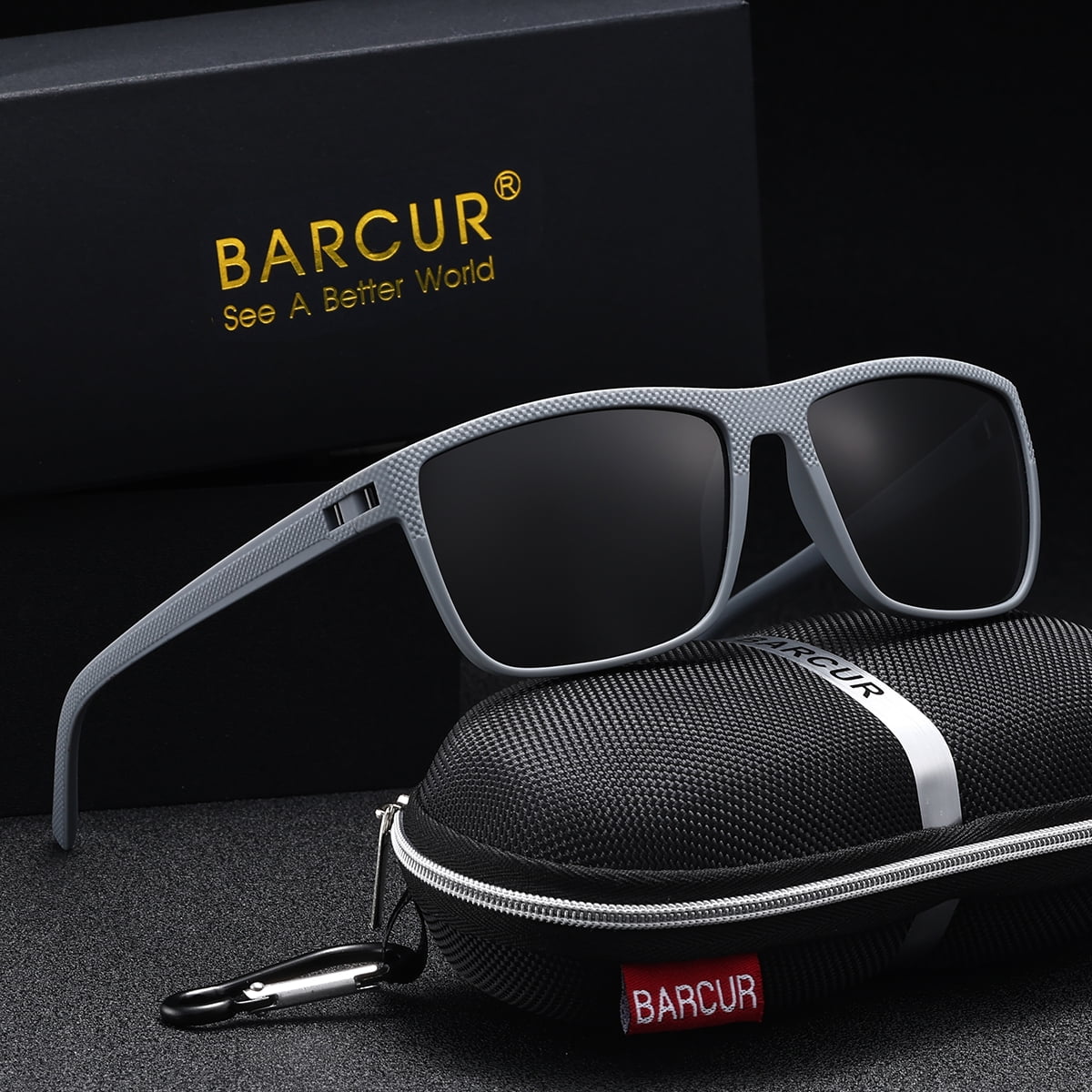 Rectangle Polarized Sunglasses Women Men UV400 TAC Lens Outdoor Fashion Trendy Fashion Dark Black Retro Y2K Rectangle Sunglasses  main image 2