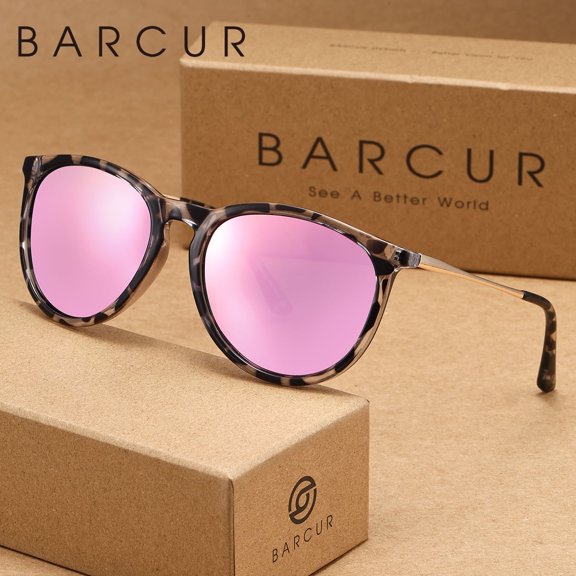 BARCUR Temperament Vacation Style Sunglasses With UV Protection And Glare Reduction Brand Packaging Are A Great Gift Item