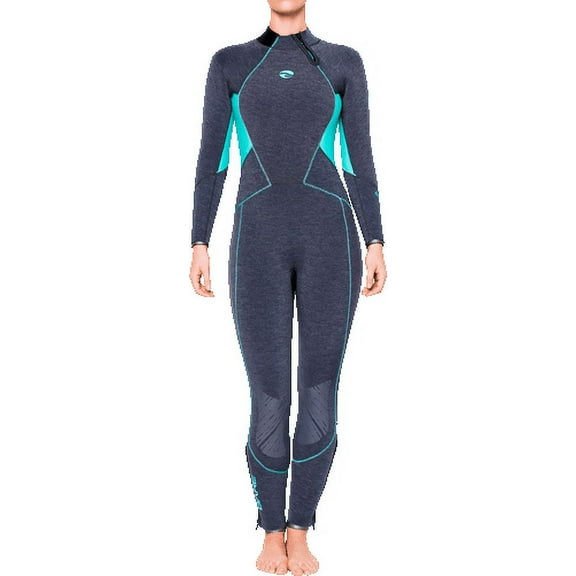 BARE Evoke Womens 3mm Fullsuit (14, Aqua)