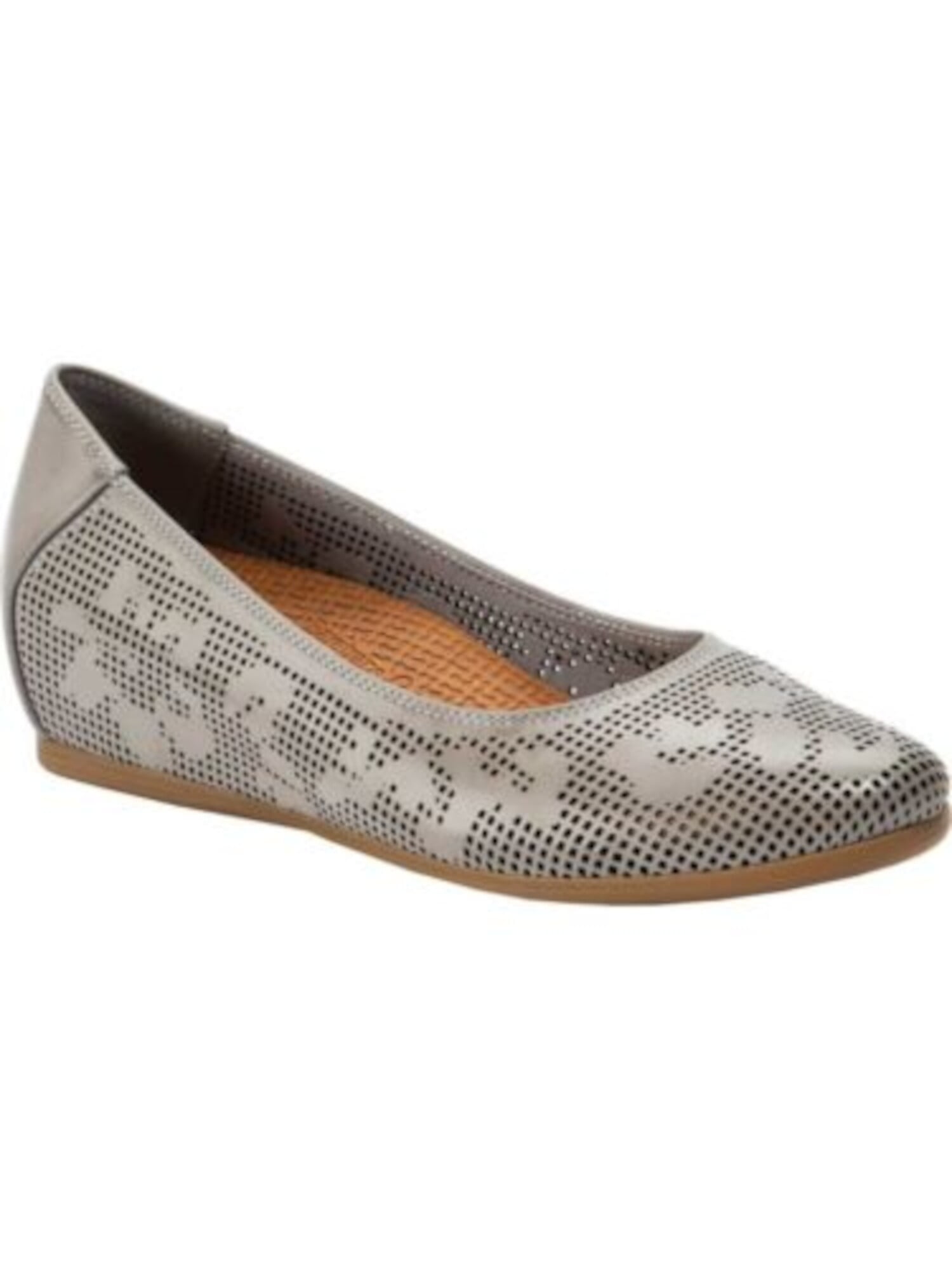 BARETRAPS POSTURE Womens Gray Laser Cut Detail Cushioned Hidden Heel ...