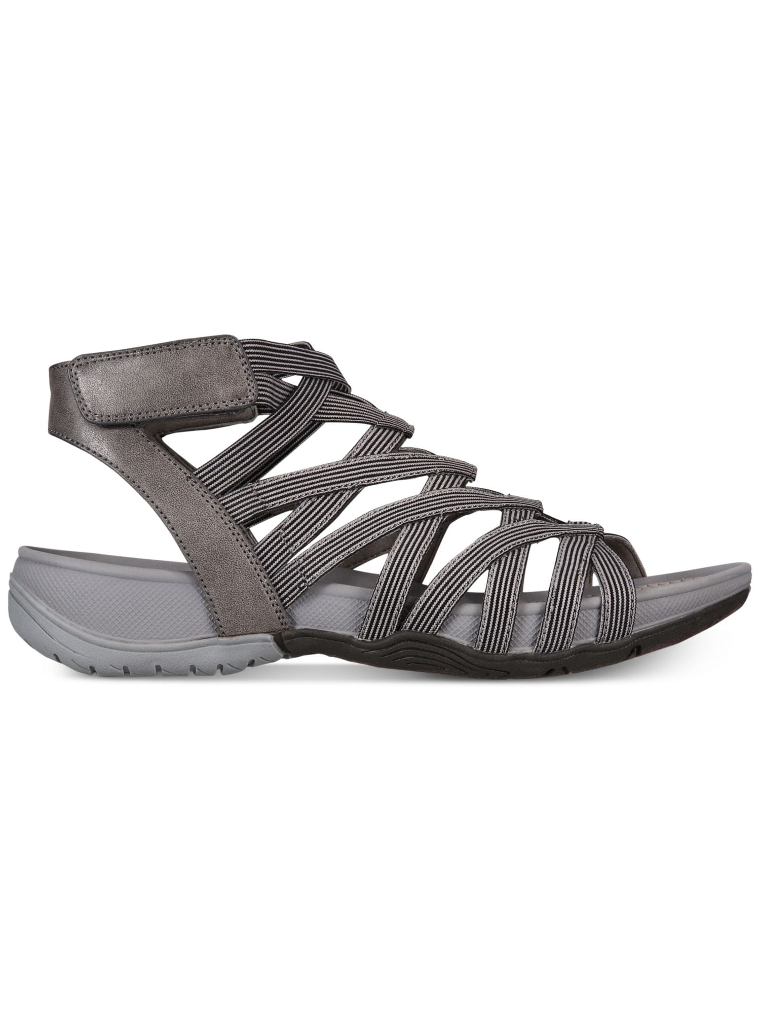 BARETRAPS Womens Gray Rebound Technology Stretch Elastic Straps Arch